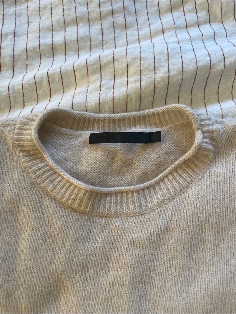 Jenni Kayne Everyday Sweater in Oatmeal - Picture 4 of 6